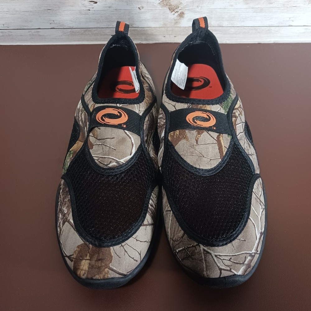 Real Tree New Edge Camouflage Water Shoes Slip On Mesh River or Sport Sz 10 Mens
